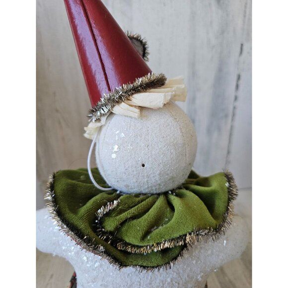 Bethany Lowe Snowman Jack in the box RARE vintage candy cane jester Xmas vintage